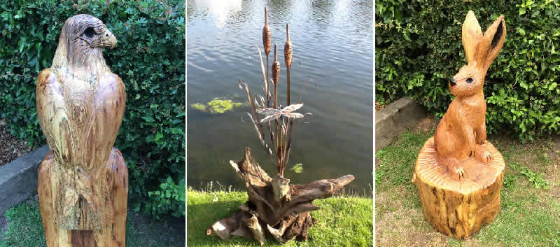 MOSS ART - Unique wooden sculptures, water features, root sculptures