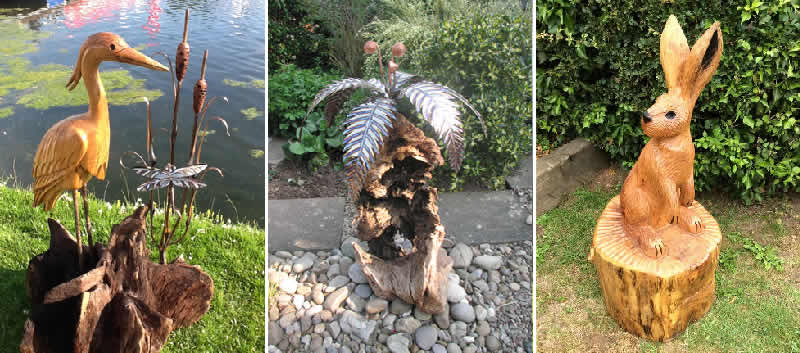 MOSS ART - Unique wooden sculptures, water features, root sculptures