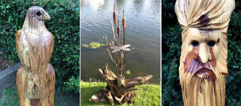 MOSS ART - Unique wooden sculptures, water features, root sculptures